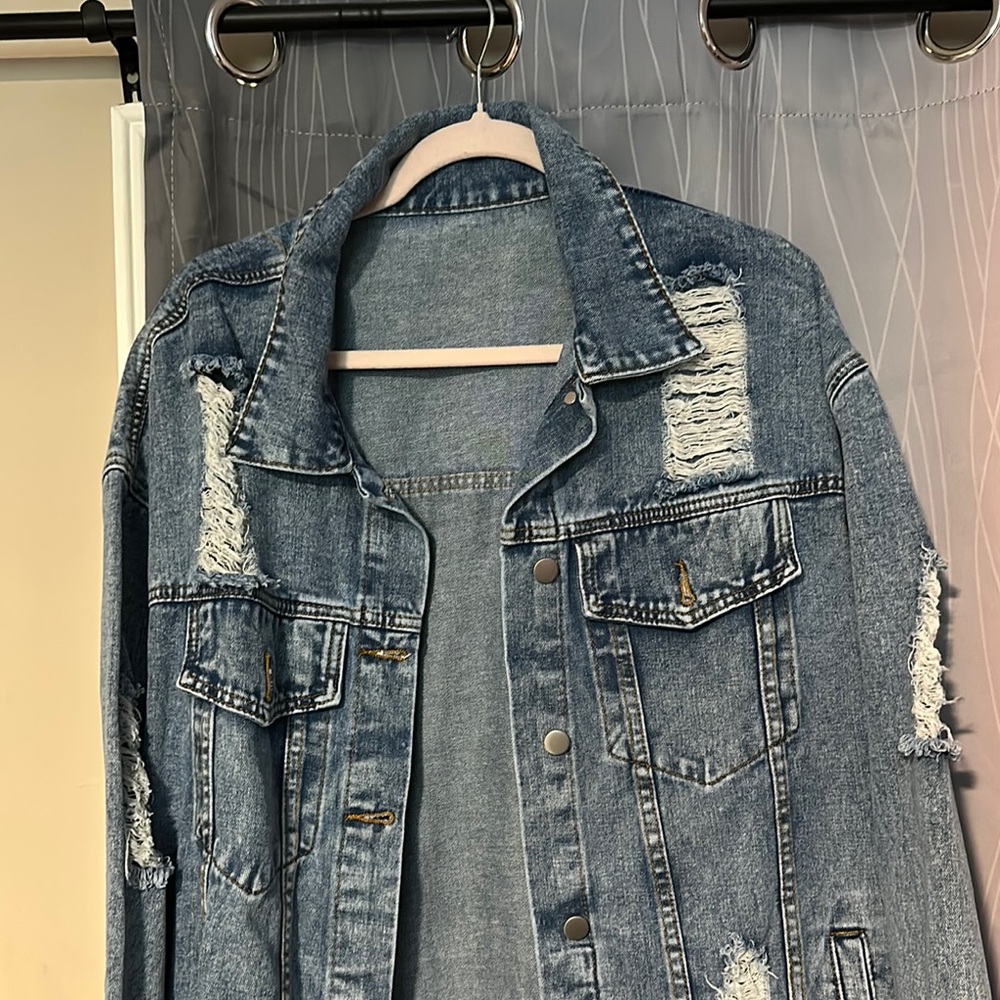 Distressed Baggy Denim Jacket